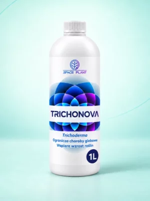 TrichoNova Space Plant — butelka 1 l na miętowym tle